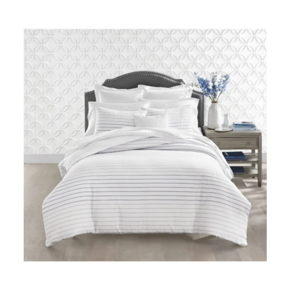 Charter Club Damask Designs Seersucker Ombre Stripe, Twin Comforter Set